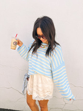 on the boardwalk stripe sweater