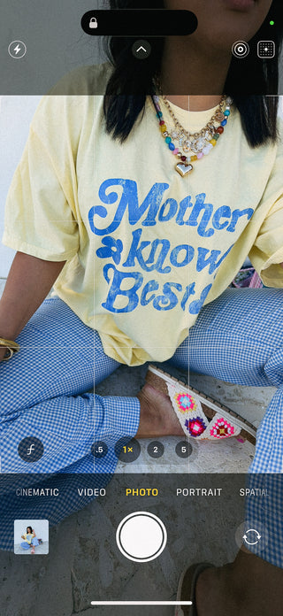 giving gingham pants - blue