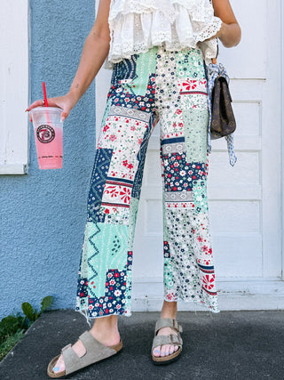 love grows patchwork pants