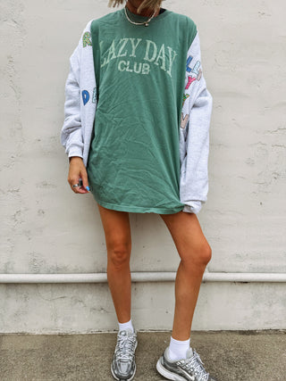 ETTA OG | lazy day club tee - green / green