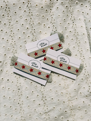 ETTA OG | patriotic star embroidered bracelet