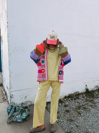 sour lemon stripe two piece set