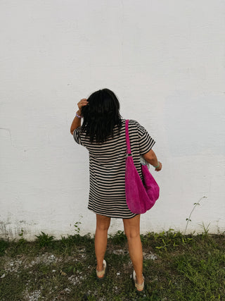 see you again stripe tshirt dress