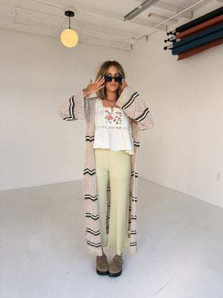 palm tree textured pants