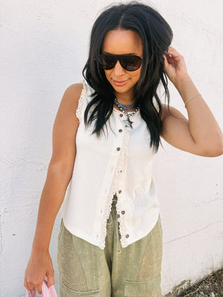little women button top