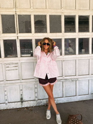paloma pink oversized denim jacket