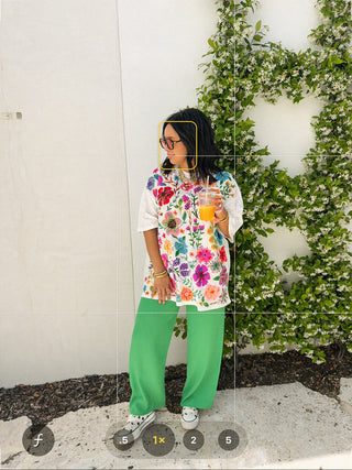rainbow garden graphic tee