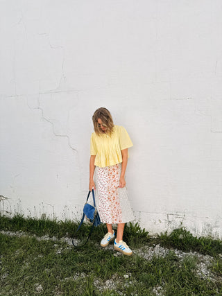 playful pintuck top - butter