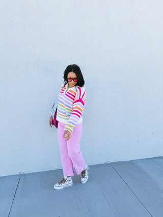 preppy colorful sweater