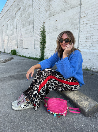 red flag leopard pants