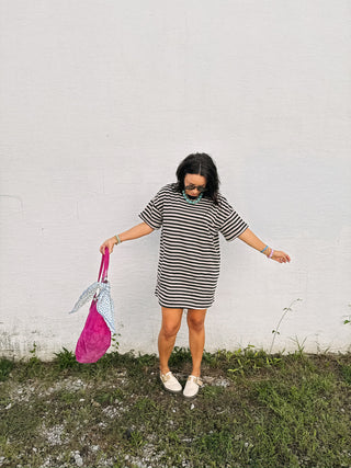 see you again stripe tshirt dress