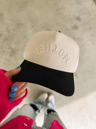 ETTA OG | upside down mother trucker hat - cream/black
