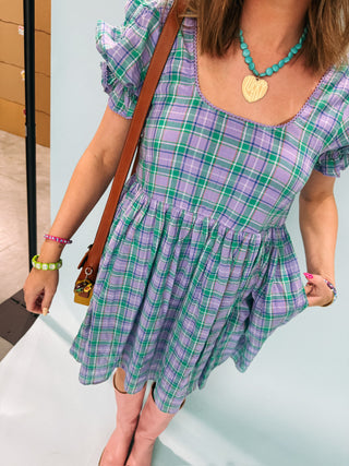 family tree plaid dress