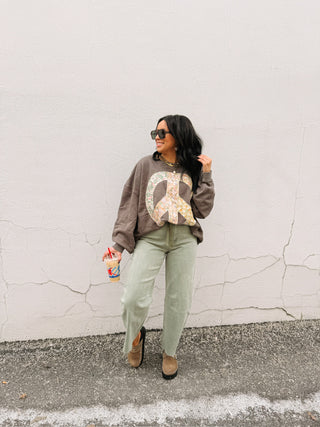 vervet | oh so olive barrel jeans