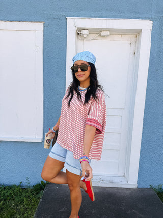 jodie oversized stripe top