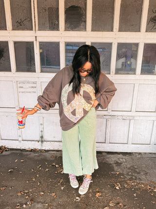 peace of mind sweatshirt - charcoal