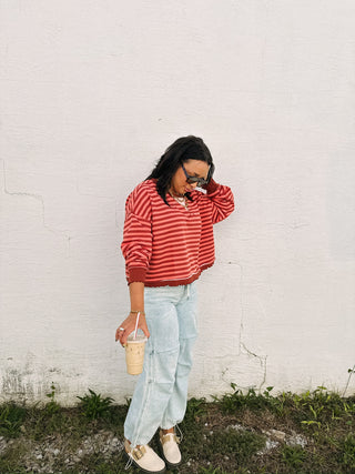 slow burn striped top
