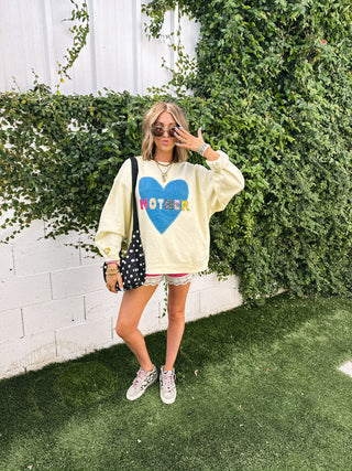 PREORDER - ETTA OG | mother's love sweatshirt - butter yellow (SHIP 4/28)