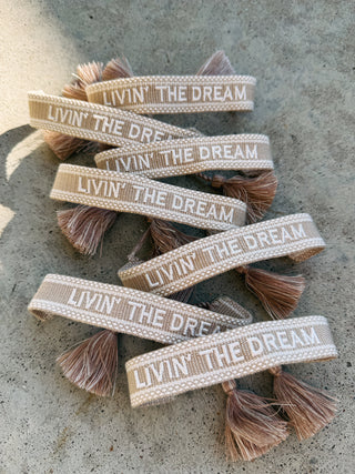 ETTA OG | livin' the dream embroidered bracelet