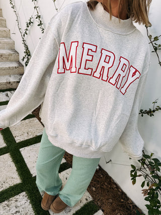 merry mock neck sweatshirt