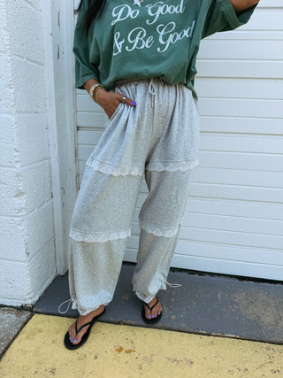 girly grey sweatpants