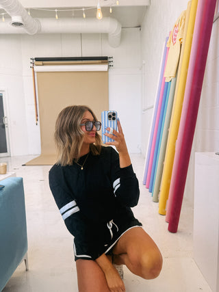 team spirit two piece set - black