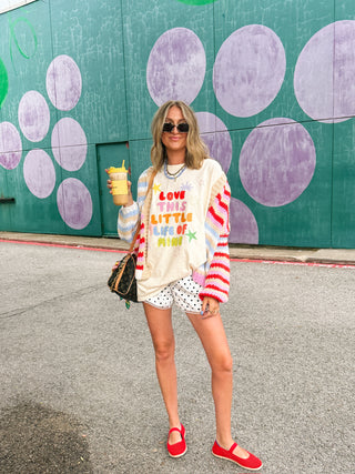 just my type stripe cardigan