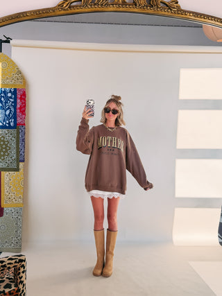 ETTA OG | mother like the wild west sweatshirt - brown
