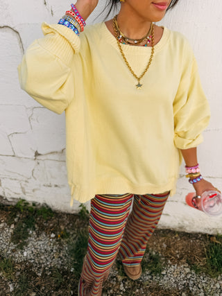 sweet nothing pullover top - yellow