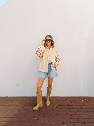 granny square sleeve jacket