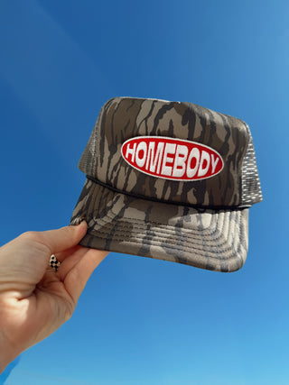 camo homebody trucker hat