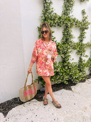 z supply | tropic mini dress - sunset pink