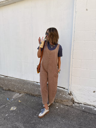 kangaroo overalls - brown