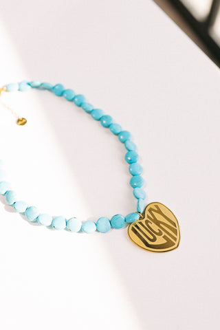 beljoy | lucky in love stone necklace - turquoise