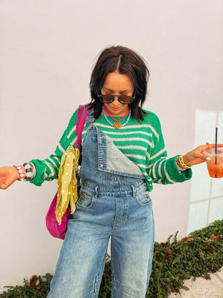 emerald stripe sweater