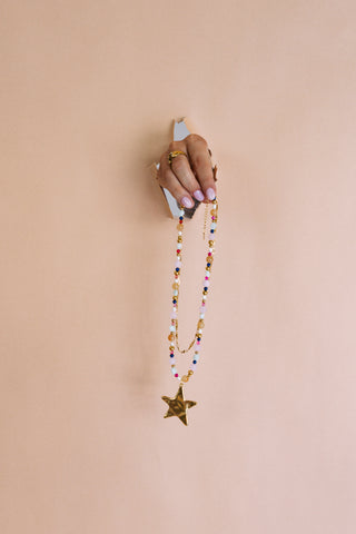 beljoy | ziggy star necklace - pink