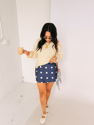 perfect storm polka dot skirt