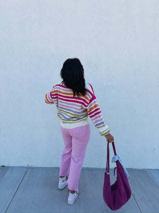 preppy colorful sweater