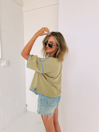 between the lines tee - yellow