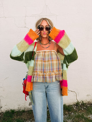 pixie dust stripe cardigan