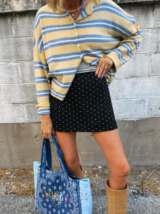 twilight polka dot mini skort