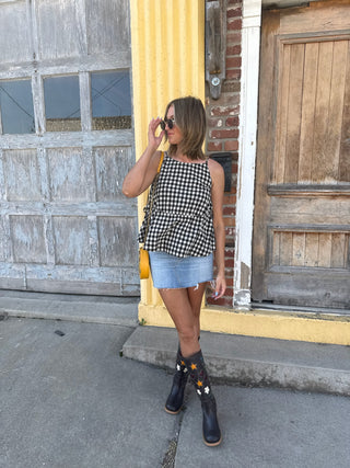 DAZE | malibu denim mini skirt