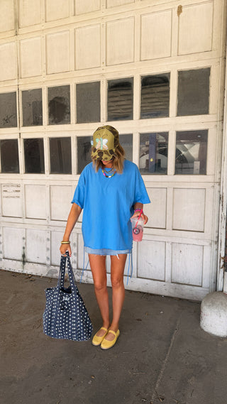 strings attached oversized tee