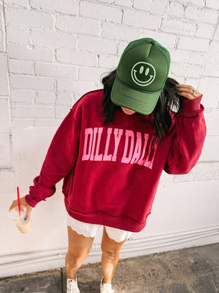 PREORDER | dilly dally mock neck - burgundy