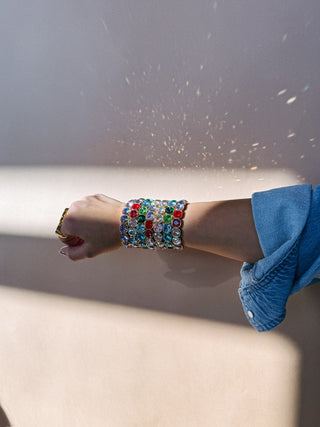 beljoy | lila crystal bracelet - blue mix
