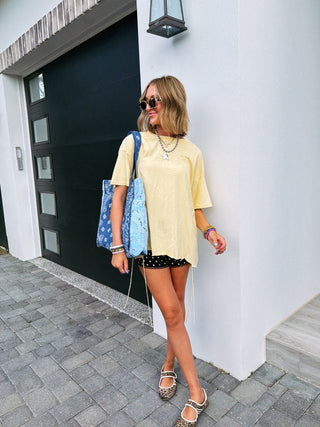 DAVI & DANI | strings attached oversized tee - yellow
