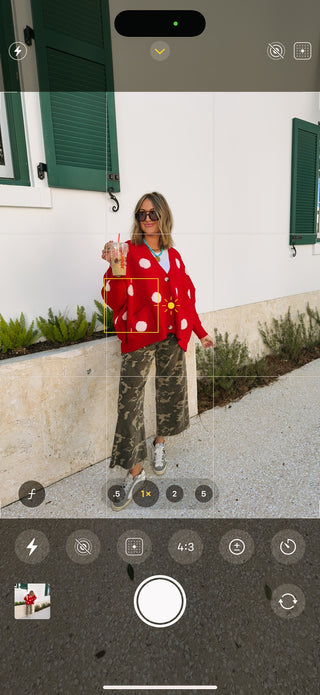 oversized polka dot cardigan - red / white