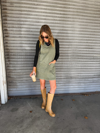 matcha overall dress