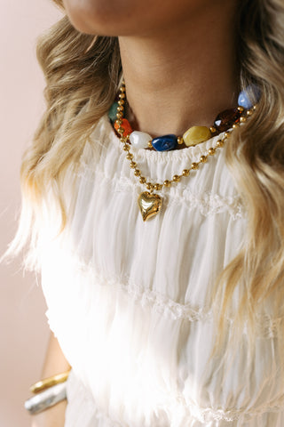 beljoy | heart throb necklace - gold