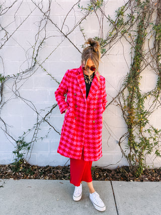 hot for houndstooth coat